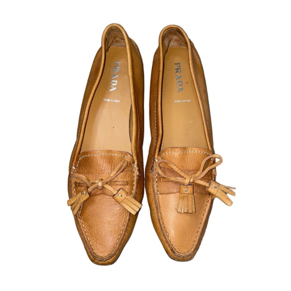 Prada driving pointy toe loafer